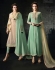 Pista green color georgette and lycra party wear anarkali kameez