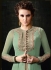 Pista green color georgette and lycra party wear anarkali kameez