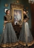 Grey and black color net and velvet wedding wear anarkali
