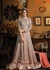 Beige color netted wedding wear anarkali