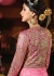 Pink color bangalori silk and net wedding wear anarkali