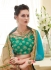 Party wear blue green color saree
