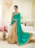 Party wear green gold color saree