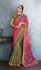 Party-wear-Pink-Pine-Green-color-saree