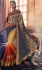 Party-wear-charcoal-Yellow-Orange-color-saree