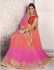 Party-wear-red-pink-color-saree