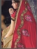 Party-wear-Red-Chikoo-1-color-saree