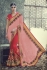 Party-wear-Red-Pink-2-color-saree