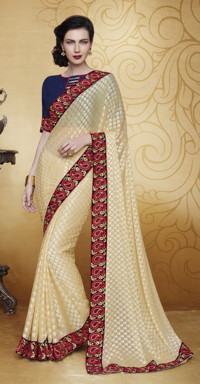 Party-wear-Beige-2-color-saree