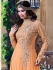 Light orange color georgette party wear anarkali kameez