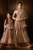 Beige color shimmer georgette party wear lehenga kameez