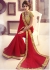 Party-wear-gold-red-color-saree