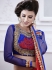 Party-wear-Orange-Red-Blue-color-saree