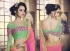 Party-wear-pink-green-color-saree