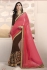 Party-wear-pink-coffee-brown-color-saree