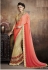 Party-wear-Chikoo-Orange-color-saree