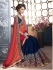 Party-wear-tomato-red-blue-color-saree