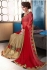 Party-wear-gold-red-black-color-saree