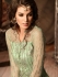 Mint green color net straight cut kameez