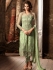 Mint green color net straight cut kameez