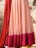 Peach color georgette party wear anarkali kameez