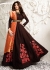 Shilpa shetty brown color raw silk party wear anarkali