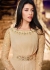 Beige color georgette straight cut salwar kameez