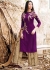 Wine and mustard color georgette straight cut salwar kameez