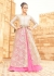 White and pink net party wear lehenga kameez