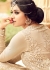 Off white net wedding wear anarkali