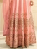 Drashti Dhami peach color georgette party wear anarkali kameez