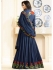 Drashti Dhami navy blue color silk party wear anarkali kameez