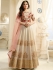 Drashti Dhami beige and peach silk party wear anarkali kameez