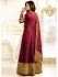 Drashti Dhami wine color silk party wear anarkali kameez