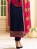 Drashti Dhami navy blue color georgette party wear kameez