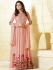 Drashti Dhami peach color georgette party wear anarkali kameez