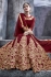 Maroon color georgette party wear anarkali kameez