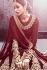 Maroon color georgette party wear anarkali kameez