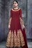 Maroon color georgette party wear anarkali kameez