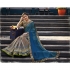 Grey crepe silk and chiffon wedding wear saree