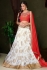 White silk wedding lehenga choli