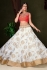 White silk wedding lehenga choli