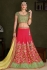 Pink silk wedding lehenga choli