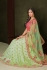 Pista green silk wedding lehenga choli