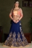 Navy blue wedding lehenga choli