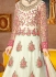 Off white color net wedding wear anarkali