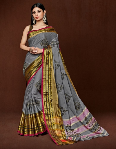 Kanisa Designer Wear Cotton Saree