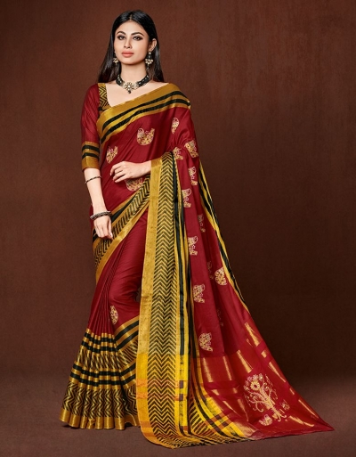 Nirosha Designer Wear Cotton Saree