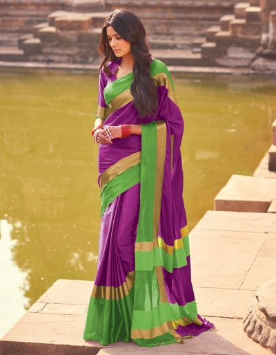 Aangi Iris Magenta Festive Wear Saree