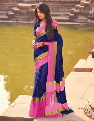 Aangi Midnight Blue Festive Wear Saree